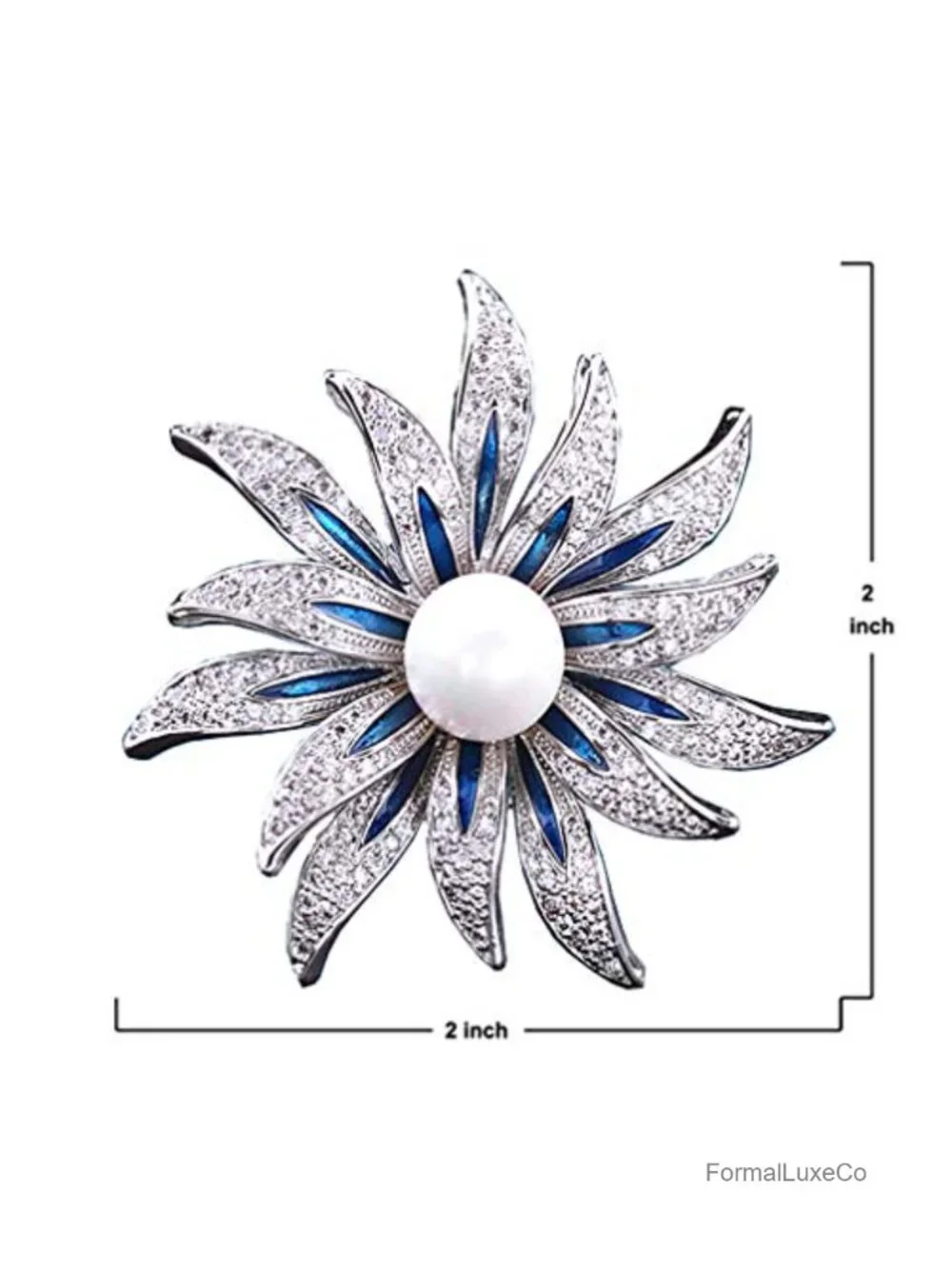 Crystal Rhinestone Flower Brooch Pin for Women Clothing Bag Hat Shawl